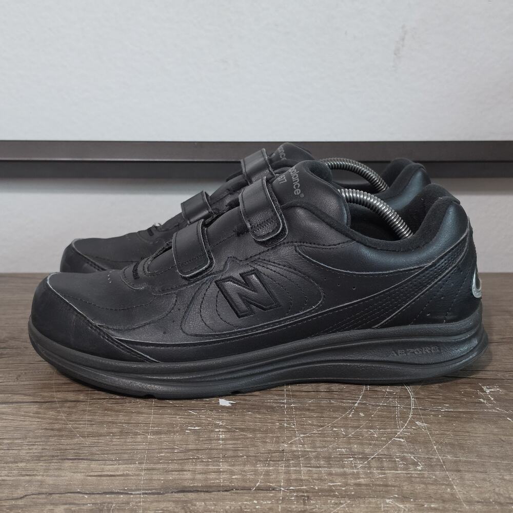 New Balance 577 Men's Casual Leather Walking Shoes Sneakers Size 10.5 2E Black